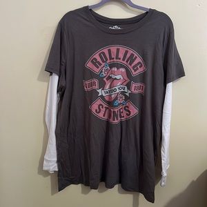 Rolling Tones Graphic Long Sleeve Tee torrid size 2